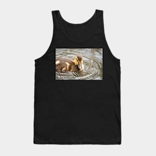 Tiny duckling in the lake Tank Top